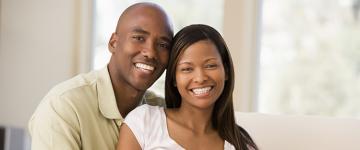 Photo of a smiling African American couple