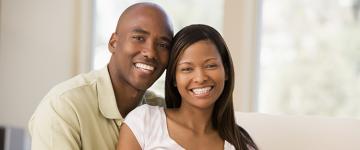 Photo of a smiling African American couple